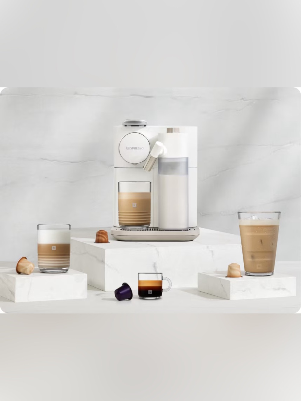 NESPRESSO LATTISSIMA ONE COFFEE MACHINE WHITE